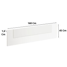 Cabecero Cama 150 Color Blanco Estilo Nórdico (Alto 45 cm/Largo 160 cm/Grosor 1.6 cm)
