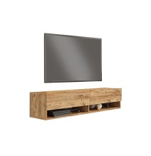 Mueble TV de Pared Color Roble 140x31.6x29.6 cm - 2 Puertas - Estilo Moderno y Funcional.